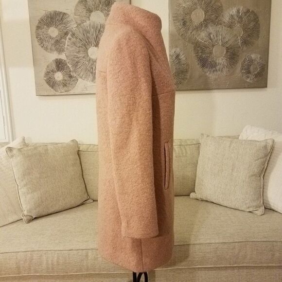 Kenneth Cole Assymetrical Bouclé Walker Coat - Picture 5 of 6